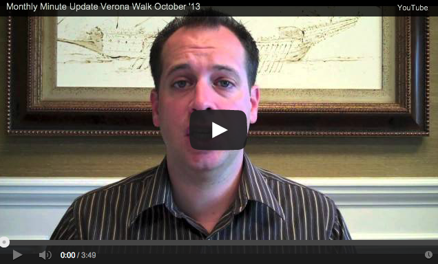 Verona Walk “Monthly Minute Update” October ’13 Verona Walk “Monthly Minute Update” October ’13