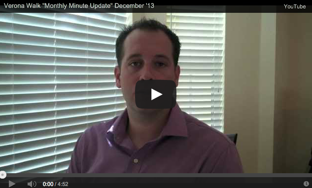 Verona Walk’s “Monthly Minute Update” December ’13 Verona Walk’s “Monthly Minute Update” December ’13